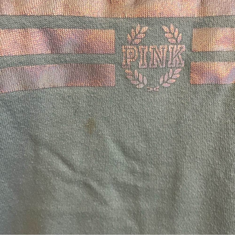 Victorias Secret PINK Blue Holographic Crewneck Hoodie - Picture 3 of 7